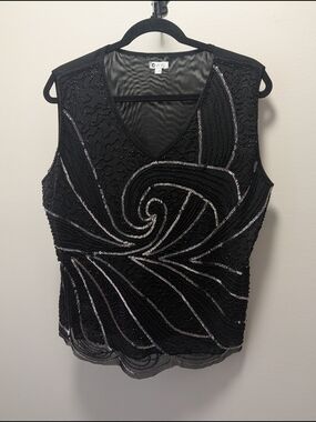 Vtg Chagall Embellished Top
